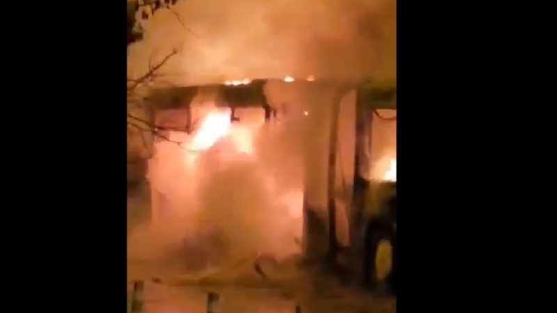 Автобус на градския транспорт в София изгоря тази сутрин