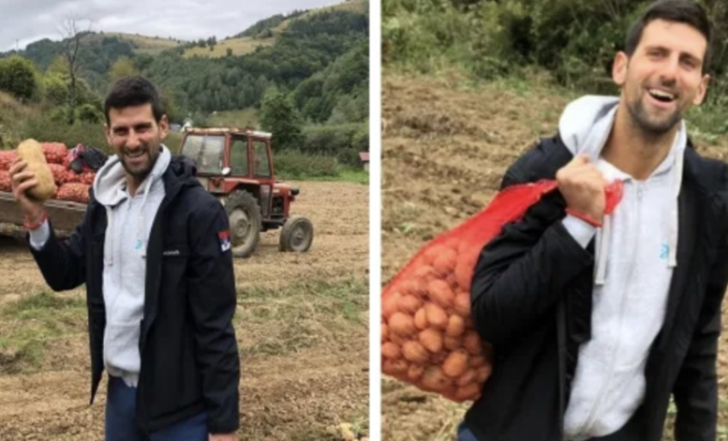 Джокович – перфектният съпруг, който пее Луда по тебе, вади картофи и плете